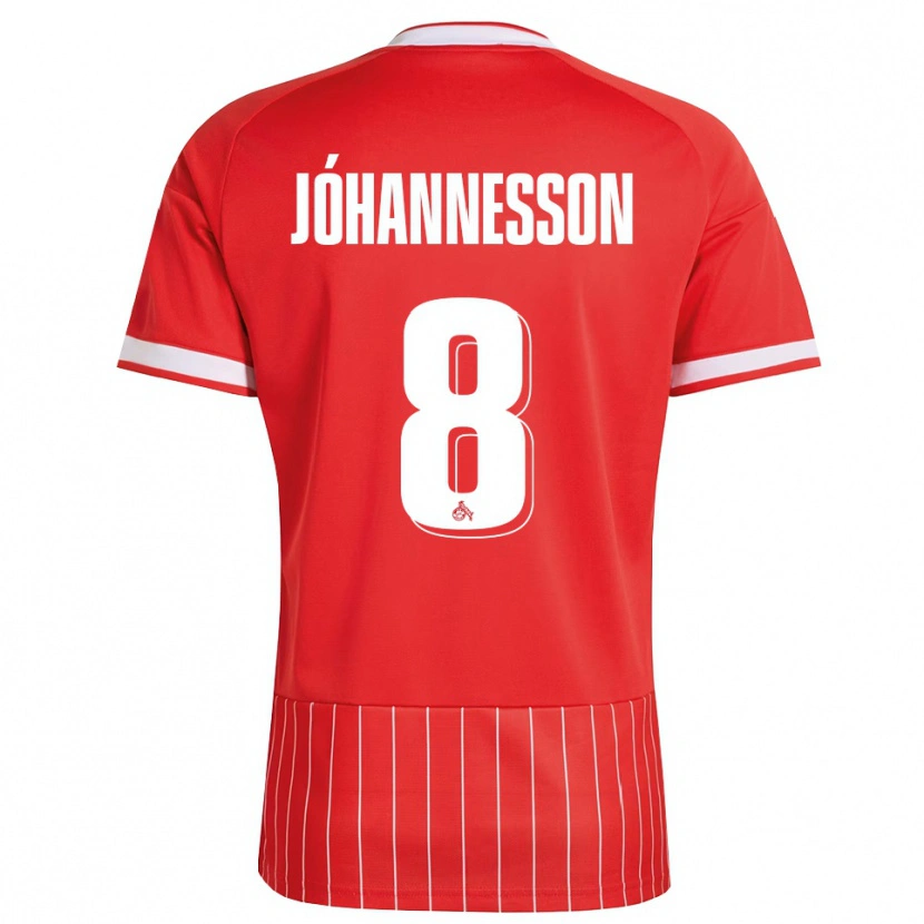 Danxen Kinder Ísak Jóhannesson #8 Rot Weiß Grün Auswärtstrikot Trikot 2026/27 T-Shirt Schweiz