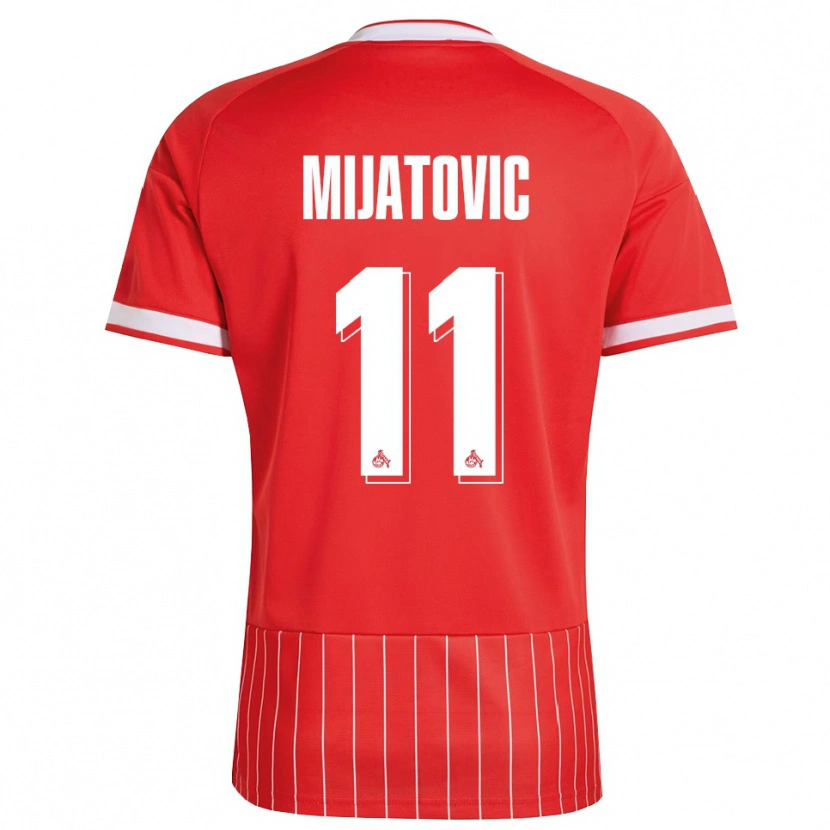 Danxen Kinder Luca Mijatovic #11 Rot Weiß Grün Auswärtstrikot Trikot 2026/27 T-Shirt Schweiz