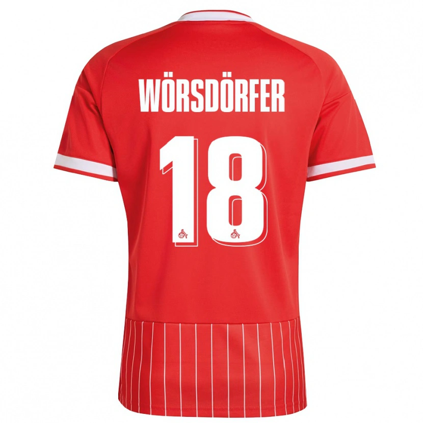 Danxen Kinder Len Wörsdörfer #18 Rot Weiß Grün Auswärtstrikot Trikot 2026/27 T-Shirt Schweiz