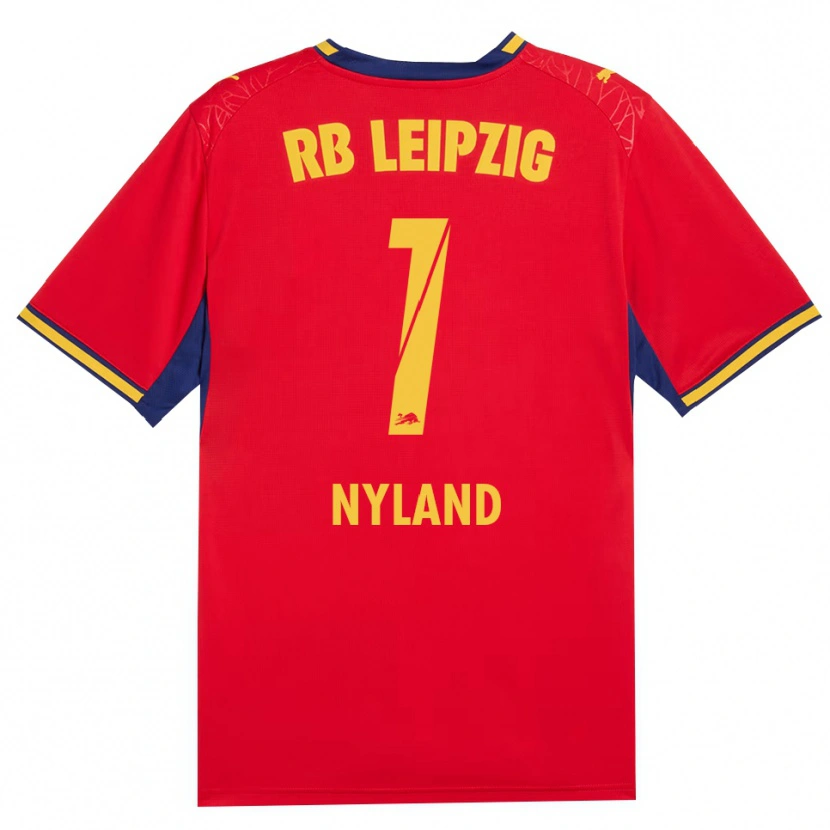 Danxen Kinder Ørjan Nyland #1 Rot Gelb Königsblau Auswärtstrikot Trikot 2026/27 T-Shirt Schweiz
