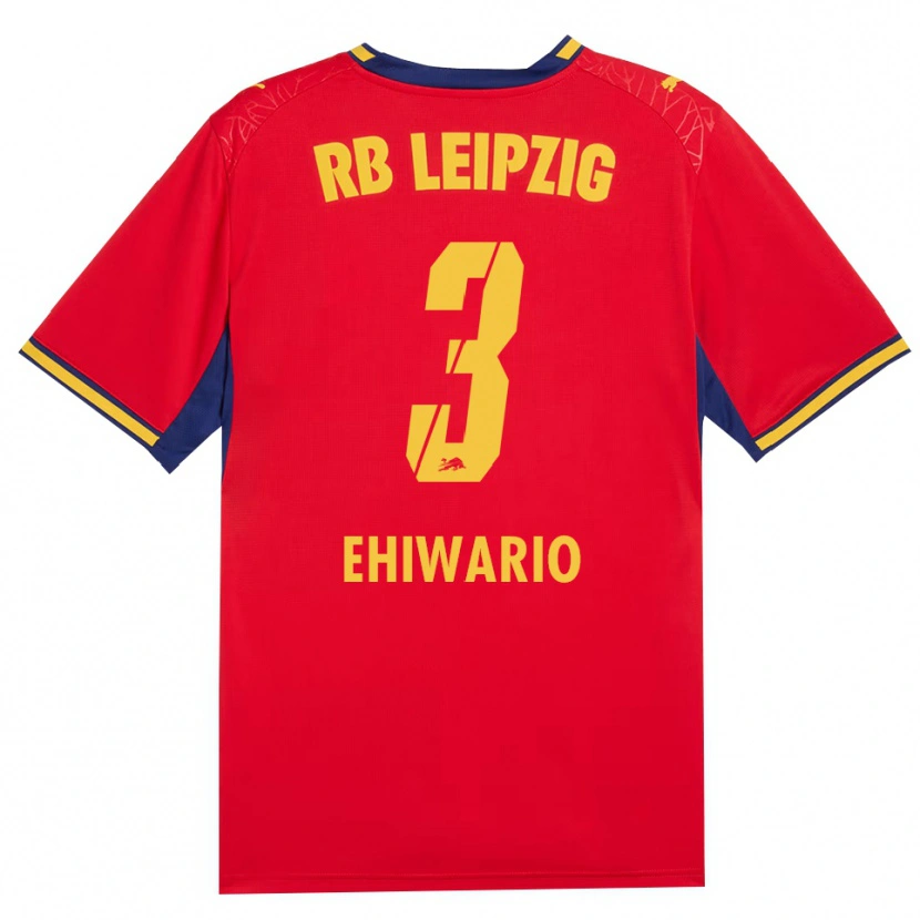 Danxen Kinder Nwabueze Ehiwario #3 Rot Gelb Königsblau Auswärtstrikot Trikot 2026/27 T-Shirt Schweiz