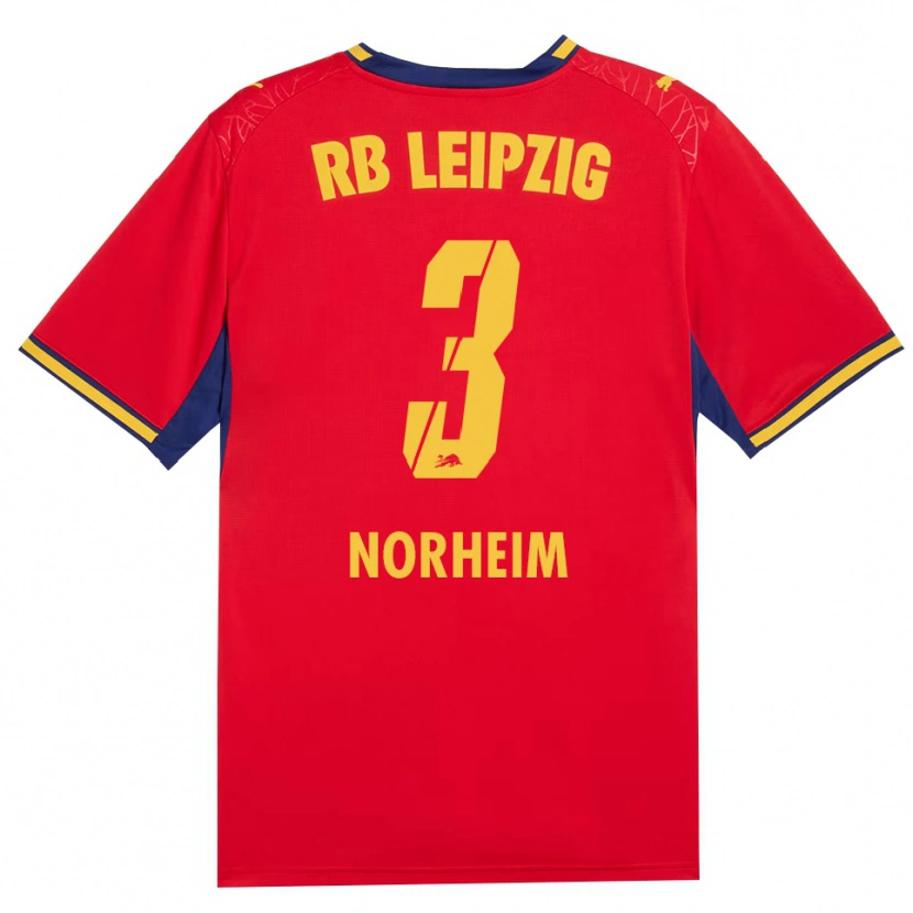 Danxen Kinder Andrea Norheim #3 Rot Gelb Königsblau Auswärtstrikot Trikot 2026/27 T-Shirt Schweiz