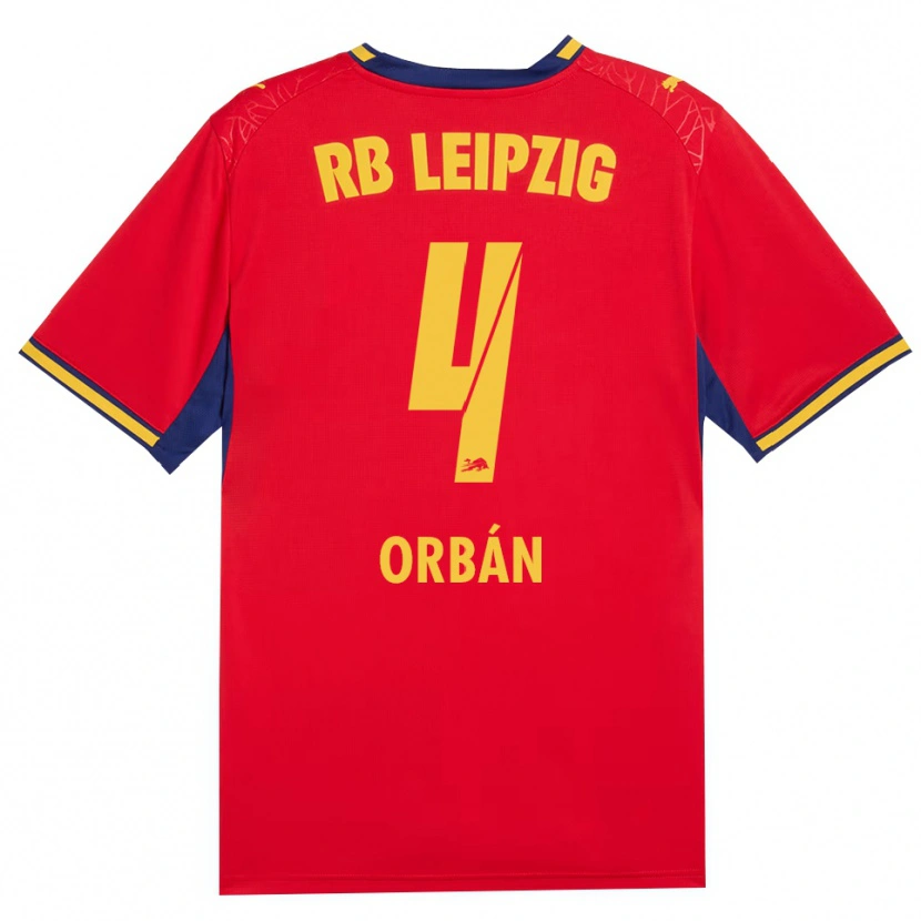 Danxen Kinder Willi Orbán #4 Rot Gelb Königsblau Auswärtstrikot Trikot 2026/27 T-Shirt Schweiz