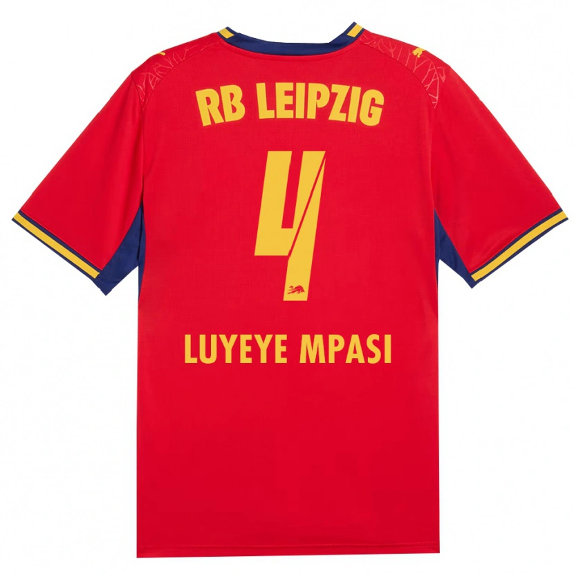 Danxen Kinder Seal Luyeye Mpasi #4 Rot Gelb Königsblau Auswärtstrikot Trikot 2026/27 T-Shirt Schweiz