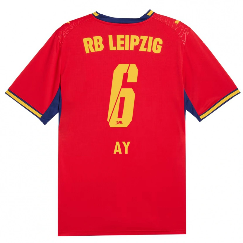 Danxen Kinder Koby Ay #6 Rot Gelb Königsblau Auswärtstrikot Trikot 2026/27 T-Shirt Schweiz