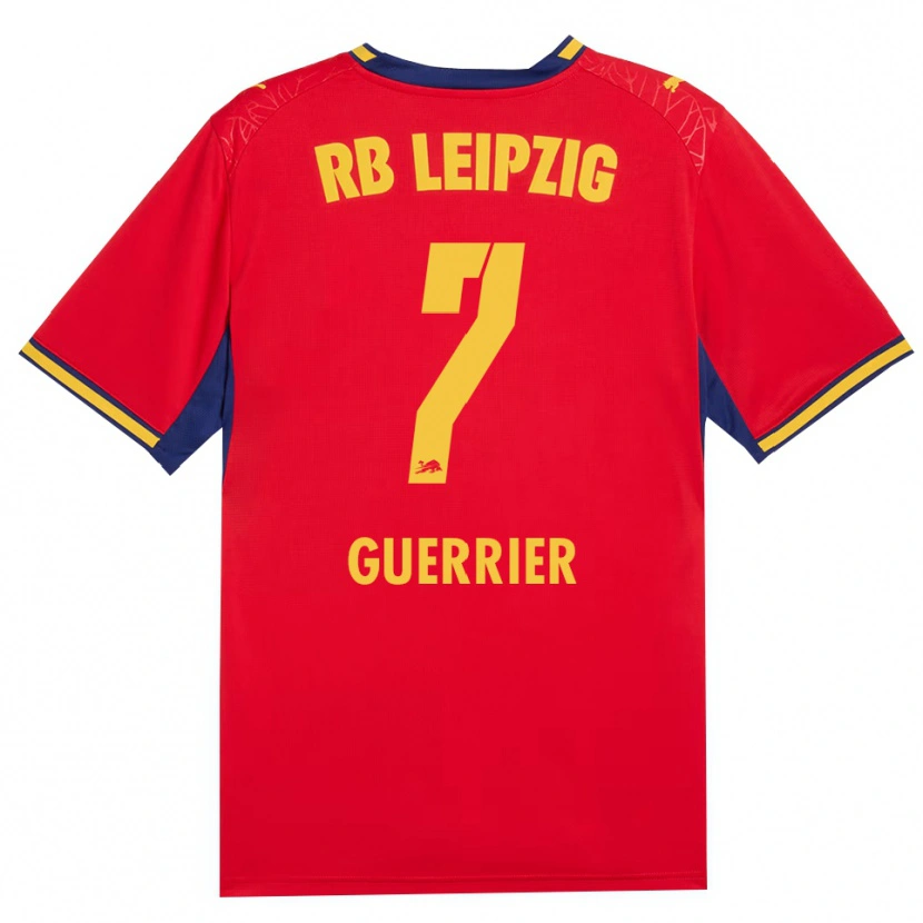 Danxen Kinder Oscar Guerrier #7 Rot Gelb Königsblau Auswärtstrikot Trikot 2026/27 T-Shirt Schweiz