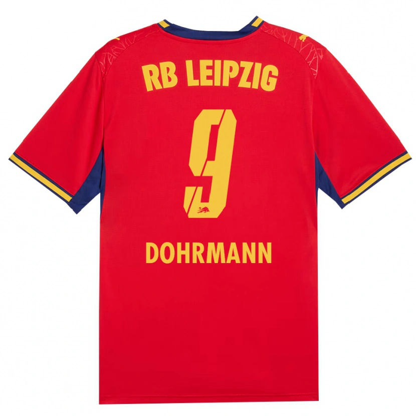 Danxen Kinder Paul Dohrmann #9 Rot Gelb Königsblau Auswärtstrikot Trikot 2026/27 T-Shirt Schweiz