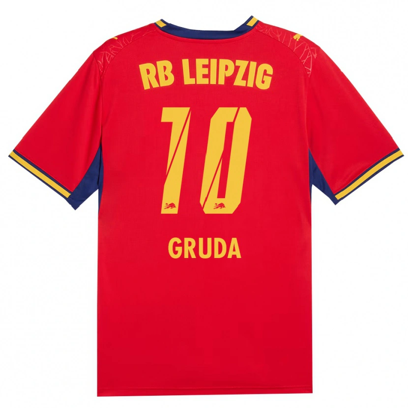 Danxen Kinder Brajan Gruda #10 Rot Gelb Königsblau Auswärtstrikot Trikot 2026/27 T-Shirt Schweiz