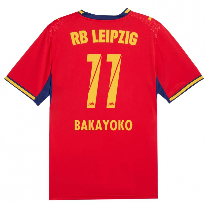 Danxen Kinder Johan Bakayoko #11 Rot Gelb Königsblau Auswärtstrikot Trikot 2026/27 T-Shirt Schweiz