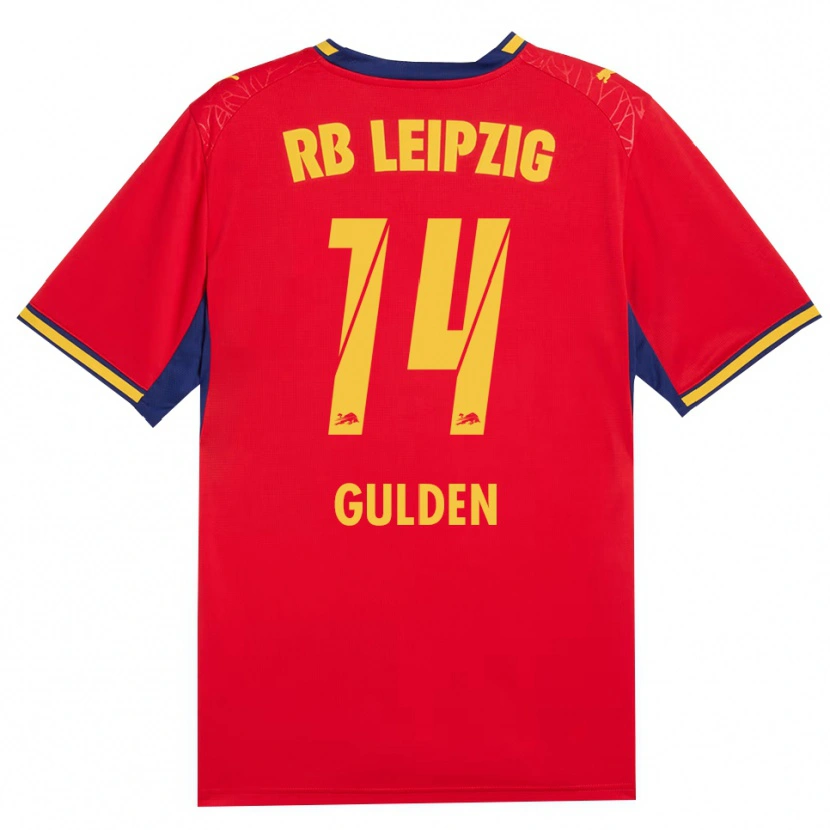 Danxen Kinder Erik Gulden #14 Rot Gelb Königsblau Auswärtstrikot Trikot 2026/27 T-Shirt Schweiz
