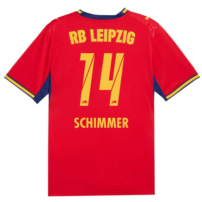 Danxen Kinder Marleen Schimmer #14 Rot Gelb Königsblau Auswärtstrikot Trikot 2026/27 T-Shirt Schweiz