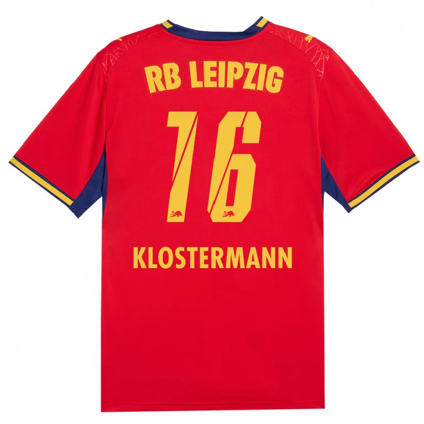 Danxen Kinder Lukas Klostermann #16 Rot Gelb Königsblau Auswärtstrikot Trikot 2026/27 T-Shirt Schweiz