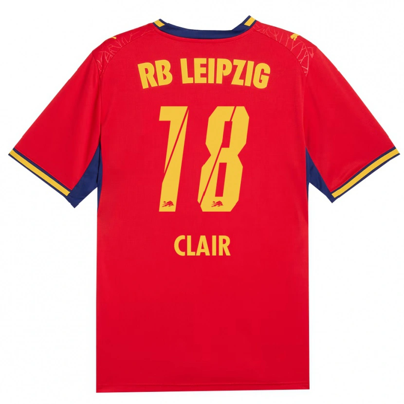 Danxen Kinder Vincent Clair #18 Rot Gelb Königsblau Auswärtstrikot Trikot 2026/27 T-Shirt Schweiz