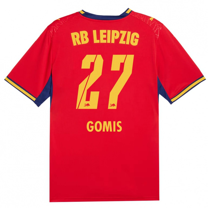 Danxen Kinder Tidiam Gomis #27 Rot Gelb Königsblau Auswärtstrikot Trikot 2026/27 T-Shirt Schweiz