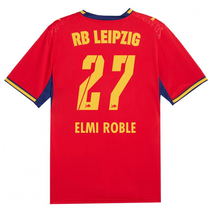 Danxen Kinder Alinur Elmi Roble #27 Rot Gelb Königsblau Auswärtstrikot Trikot 2026/27 T-Shirt Schweiz