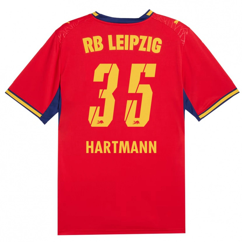 Danxen Kinder Fabrice Hartmann #35 Rot Gelb Königsblau Auswärtstrikot Trikot 2026/27 T-Shirt Schweiz