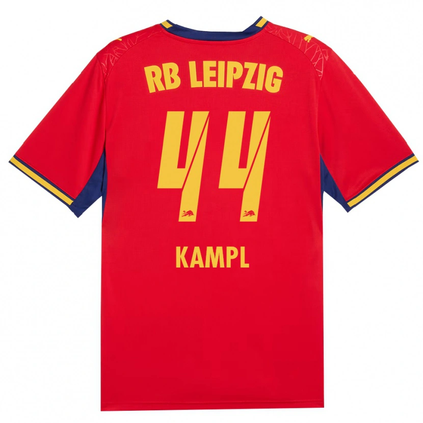 Danxen Kinder Kevin Kampl #44 Rot Gelb Königsblau Auswärtstrikot Trikot 2026/27 T-Shirt Schweiz