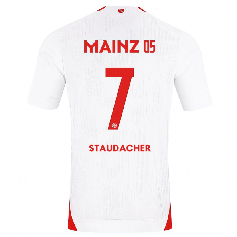 Danxen Kinder Leon Staudacher #7 Weiß Rot Gelb Auswärtstrikot Trikot 2026/27 T-Shirt Schweiz