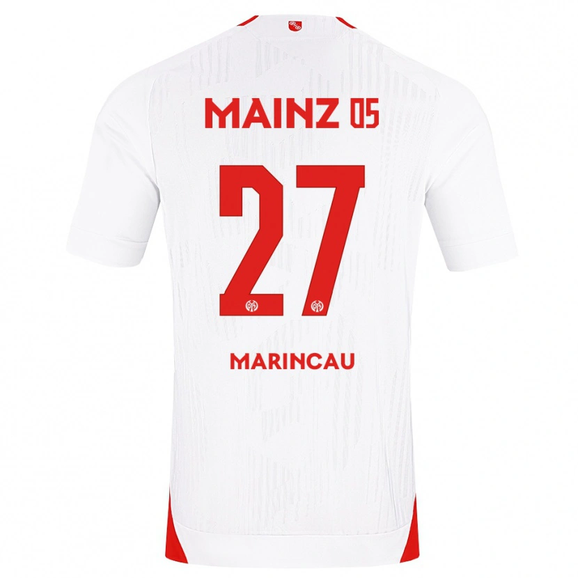 Danxen Kinder Emanuel Marincău #27 Weiß Rot Gelb Auswärtstrikot Trikot 2026/27 T-Shirt Schweiz