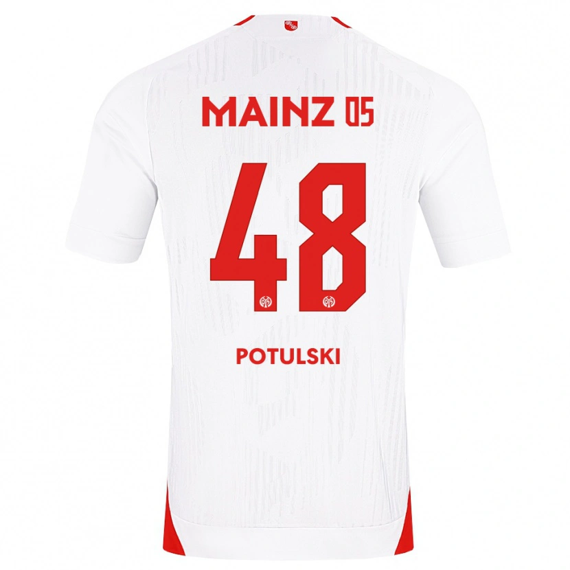 Danxen Kinder Kacper Potulski #48 Weiß Rot Gelb Auswärtstrikot Trikot 2026/27 T-Shirt Schweiz