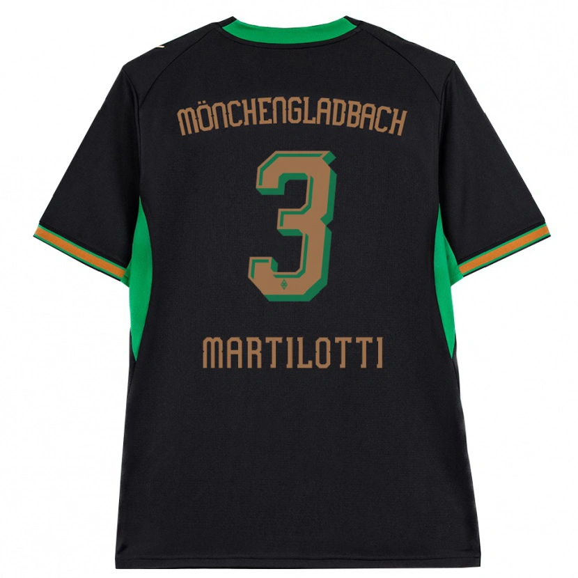 Danxen Kinder Francesco Martilotti #3 Schwarz Orange Grün Braun Auswärtstrikot Trikot 2026/27 T-Shirt Schweiz