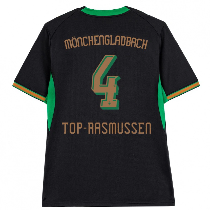 Danxen Kinder Tristan Top-Rasmussen #4 Schwarz Orange Grün Braun Auswärtstrikot Trikot 2026/27 T-Shirt Schweiz