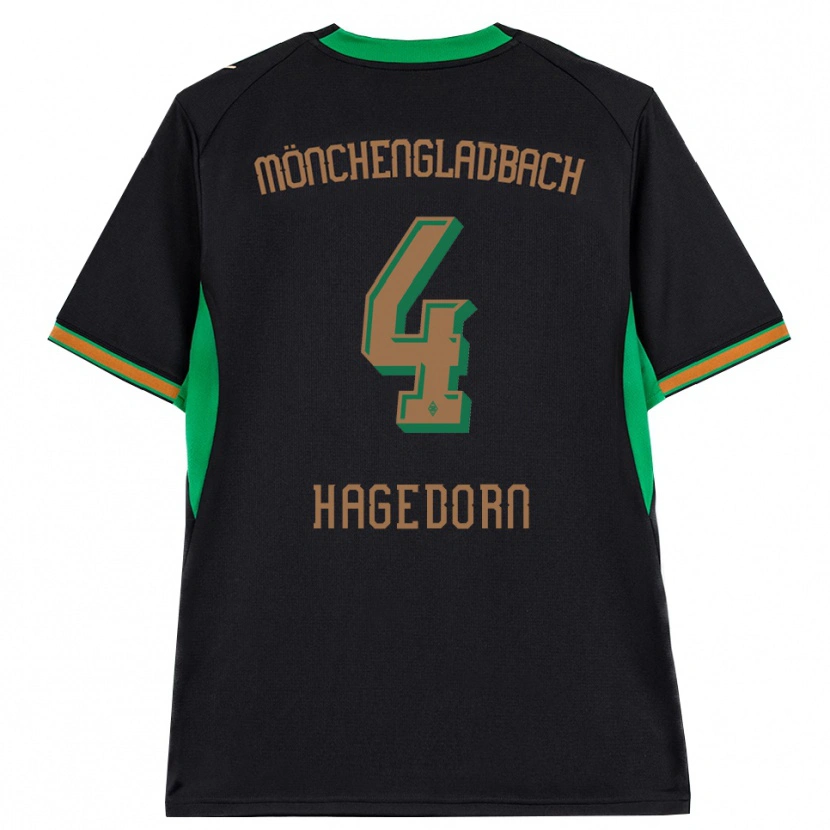Danxen Kinder Niels Hagedorn #4 Schwarz Orange Grün Braun Auswärtstrikot Trikot 2026/27 T-Shirt Schweiz