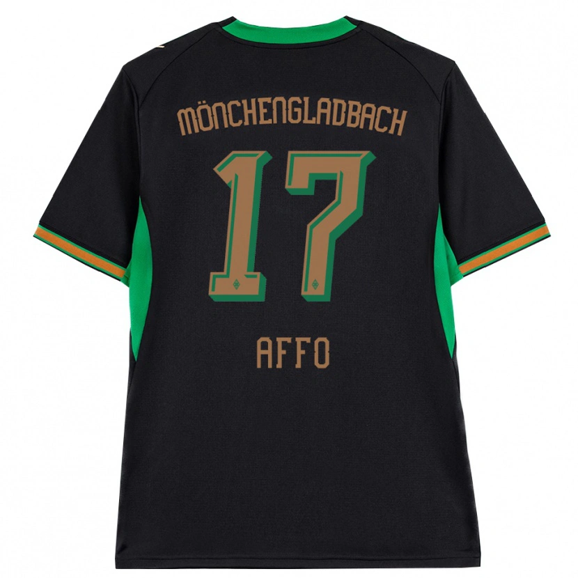 Danxen Kinder Karim Affo #17 Schwarz Orange Grün Braun Auswärtstrikot Trikot 2026/27 T-Shirt Schweiz