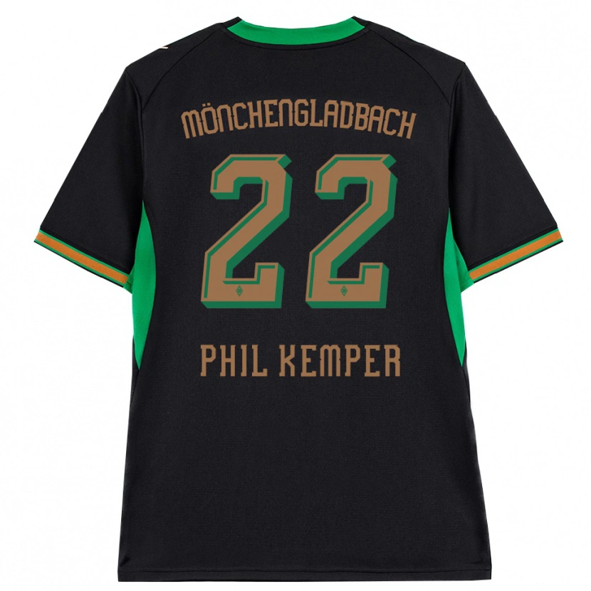 Danxen Kinder Phil Kemper #22 Schwarz Orange Grün Braun Auswärtstrikot Trikot 2026/27 T-Shirt Schweiz