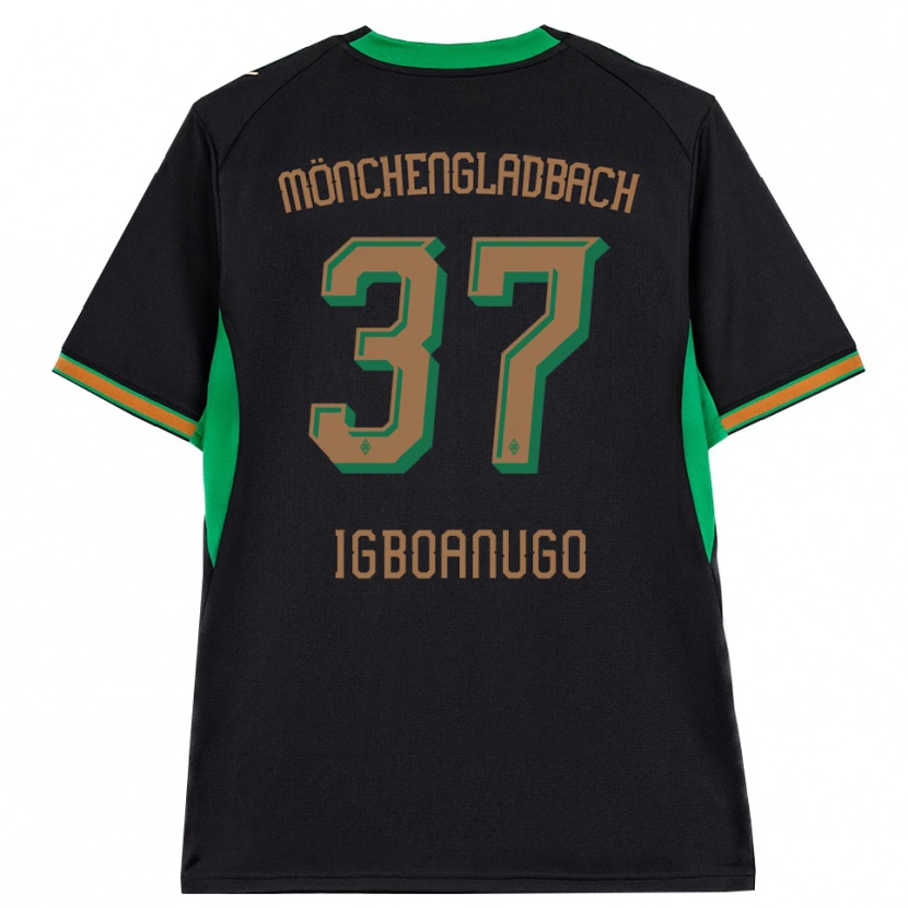 Danxen Kinder David Igboanugo #37 Schwarz Orange Grün Braun Auswärtstrikot Trikot 2026/27 T-Shirt Schweiz