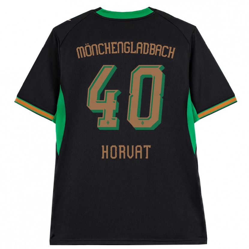 Danxen Kinder Niko Horvat #40 Schwarz Orange Grün Braun Auswärtstrikot Trikot 2026/27 T-Shirt Schweiz