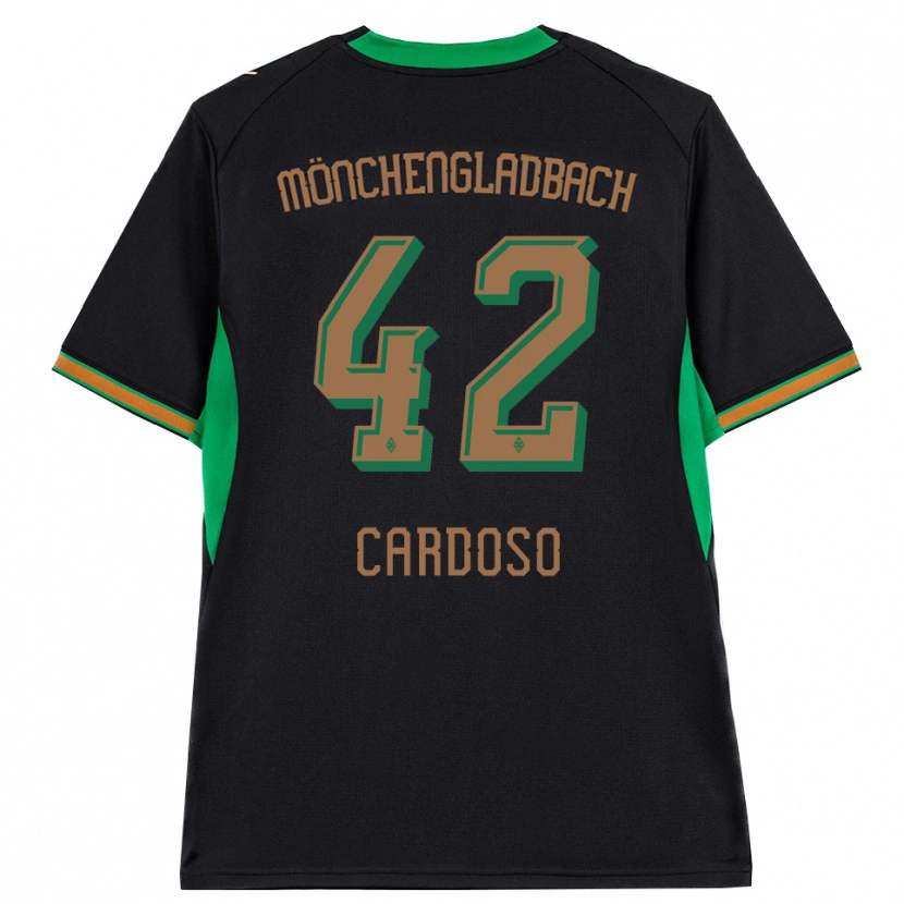 Danxen Kinder Tiago Pereira Cardoso #42 Schwarz Orange Grün Braun Auswärtstrikot Trikot 2026/27 T-Shirt Schweiz