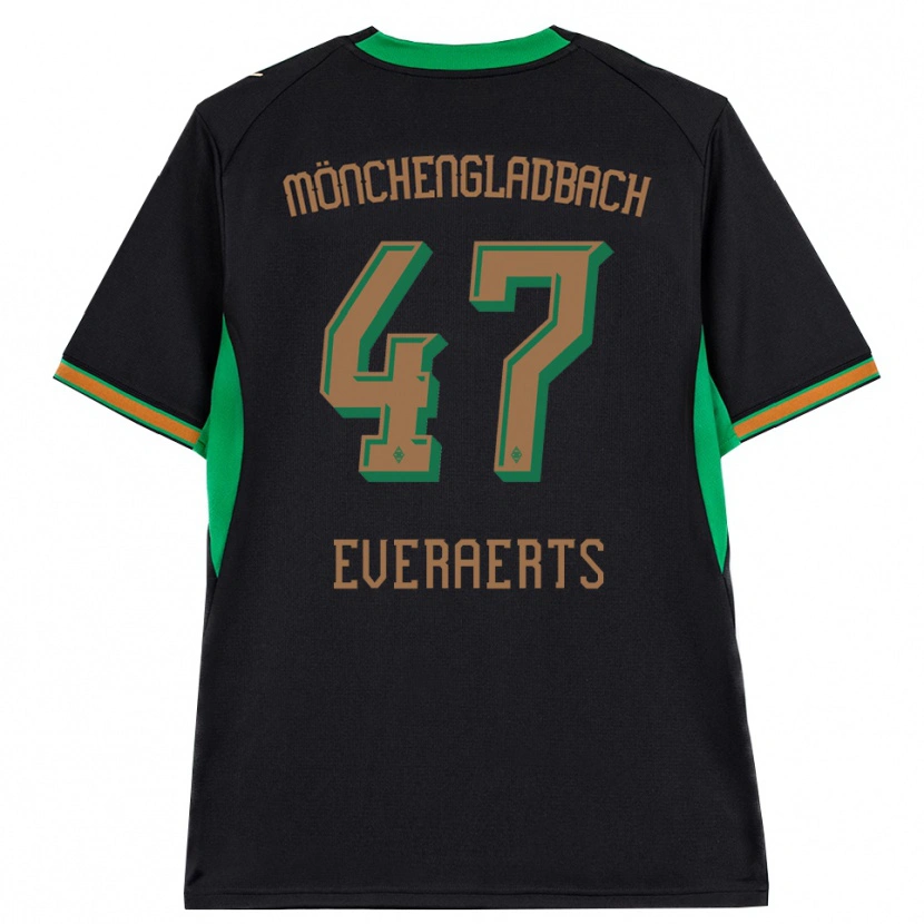 Danxen Kinder Kim Everaerts #47 Schwarz Orange Grün Braun Auswärtstrikot Trikot 2026/27 T-Shirt Schweiz