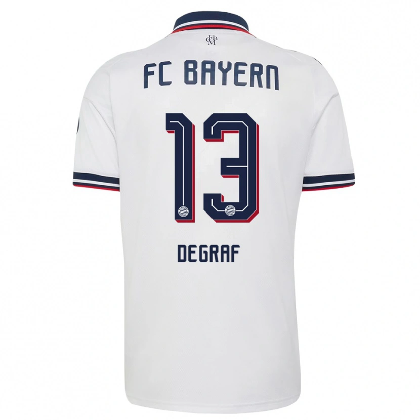 Danxen Kinder Artur Degraf #13 Weiß Grau Rot Auswärtstrikot Trikot 2026/27 T-Shirt Schweiz