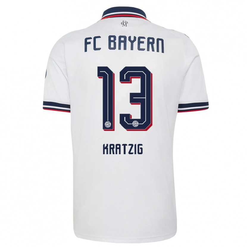 Danxen Kinder Frans Kratzig #13 Weiß Grau Rot Auswärtstrikot Trikot 2026/27 T-Shirt Schweiz