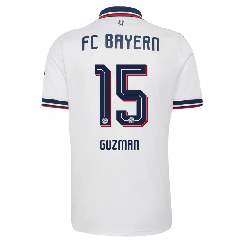 Danxen Kinder Ana María Guzmán #15 Weiß Grau Rot Auswärtstrikot Trikot 2026/27 T-Shirt Schweiz