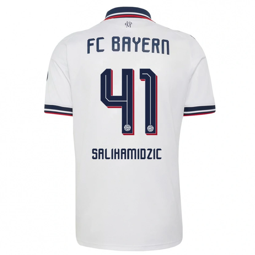 Danxen Kinder Nick Salihamidzic #41 Weiß Grau Rot Auswärtstrikot Trikot 2026/27 T-Shirt Schweiz