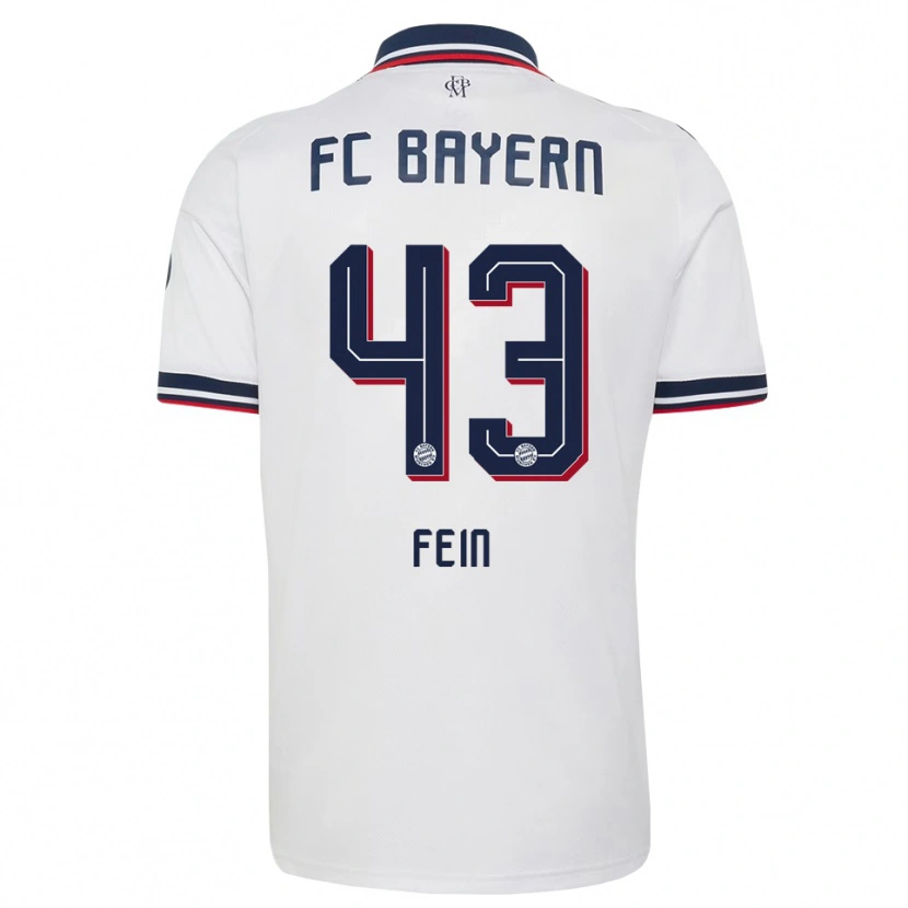 Danxen Kinder Adrian Fein #43 Weiß Grau Rot Auswärtstrikot Trikot 2026/27 T-Shirt Schweiz
