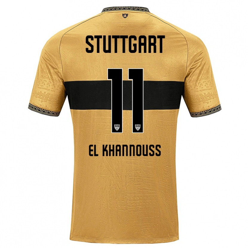Danxen Kinder Bilal El Khannouss #11 Braun Schwarz Weiß Auswärtstrikot Trikot 2026/27 T-Shirt Schweiz