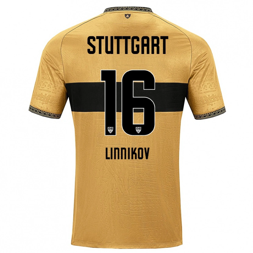 Danxen Kinder Vsevolod Linnikov #16 Braun Schwarz Weiß Auswärtstrikot Trikot 2026/27 T-Shirt Schweiz