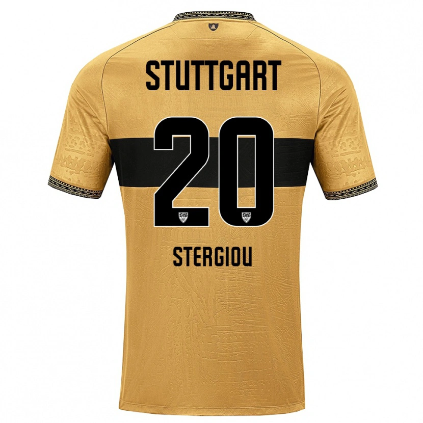 Danxen Kinder Leonidas Stergiou #20 Braun Schwarz Weiß Auswärtstrikot Trikot 2026/27 T-Shirt Schweiz