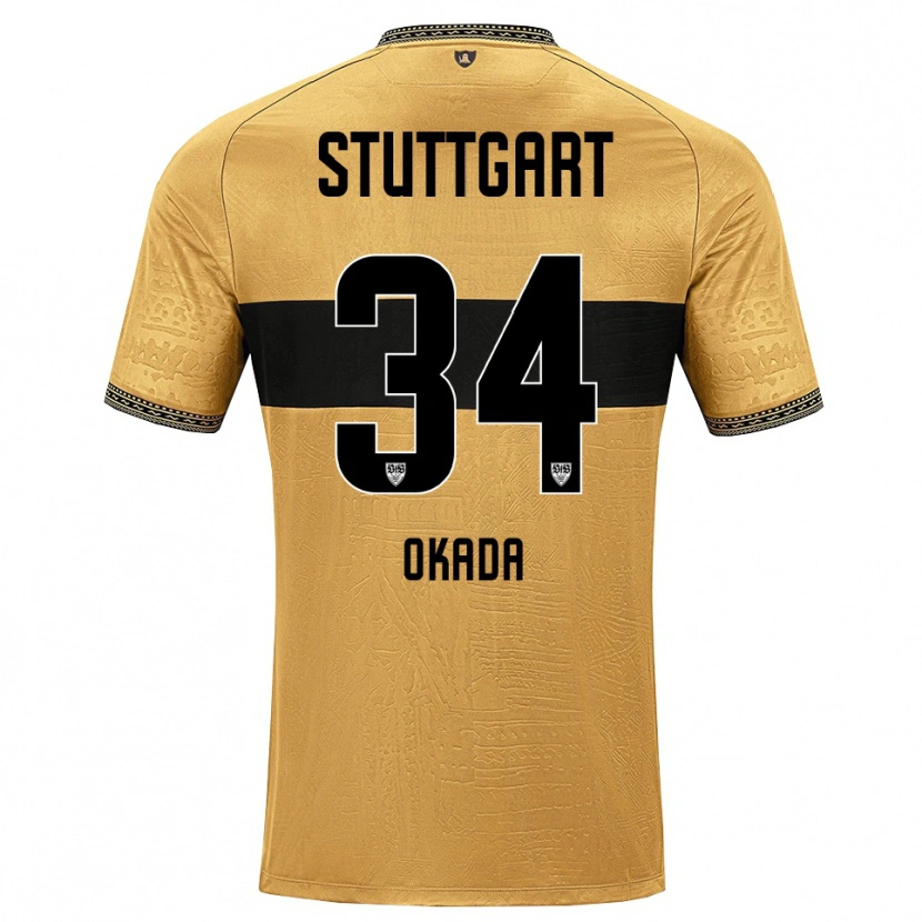 Danxen Kinder Rei Okada #34 Braun Schwarz Weiß Auswärtstrikot Trikot 2026/27 T-Shirt Schweiz