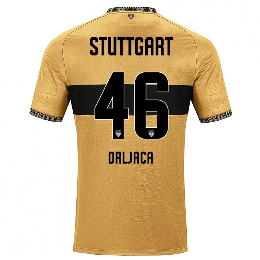 Danxen Kinder Stefan Drljaca #46 Braun Schwarz Weiß Auswärtstrikot Trikot 2026/27 T-Shirt Schweiz