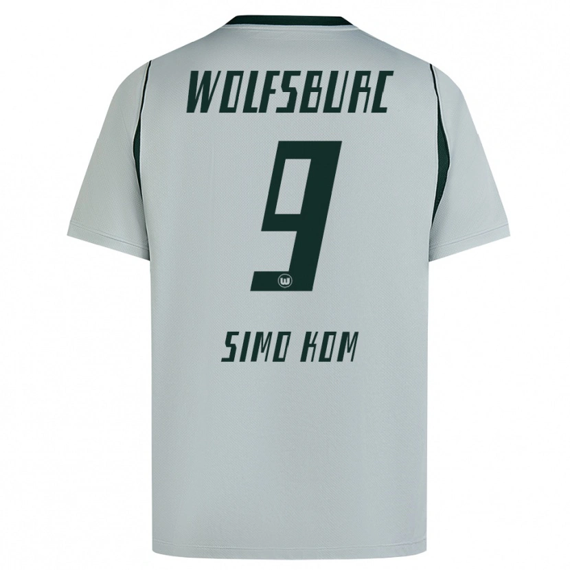 Danxen Kinder Yvan Simo Kom #9 Grau Grün Auswärtstrikot Trikot 2026/27 T-Shirt Schweiz