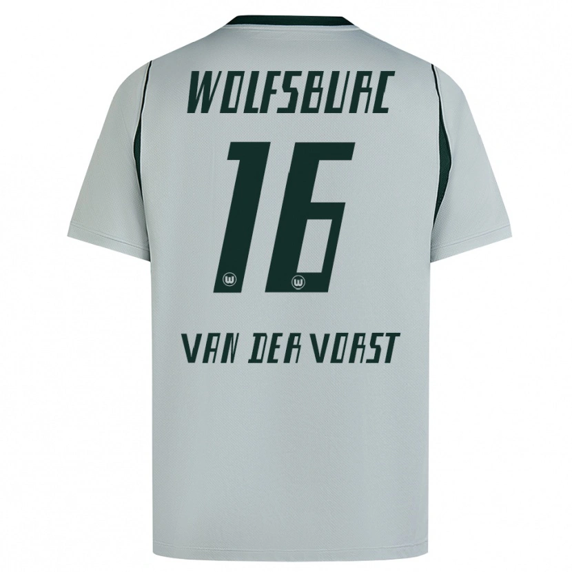Danxen Kinder Fynn Van Der Vorst #16 Grau Grün Auswärtstrikot Trikot 2026/27 T-Shirt Schweiz