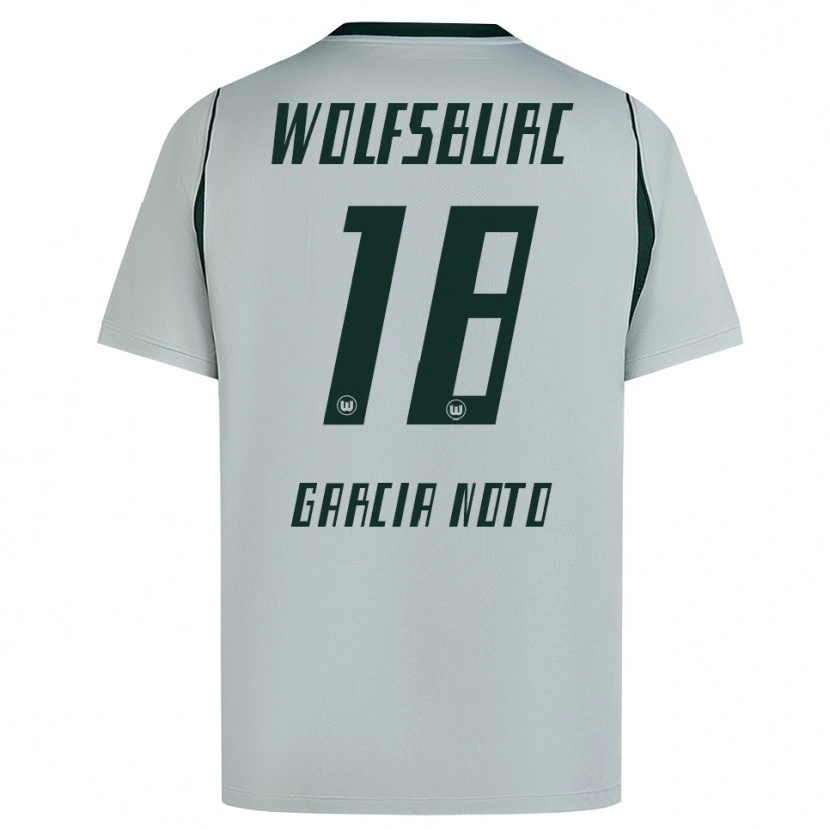 Danxen Kinder Estéfano García Noto #18 Grau Grün Auswärtstrikot Trikot 2026/27 T-Shirt Schweiz