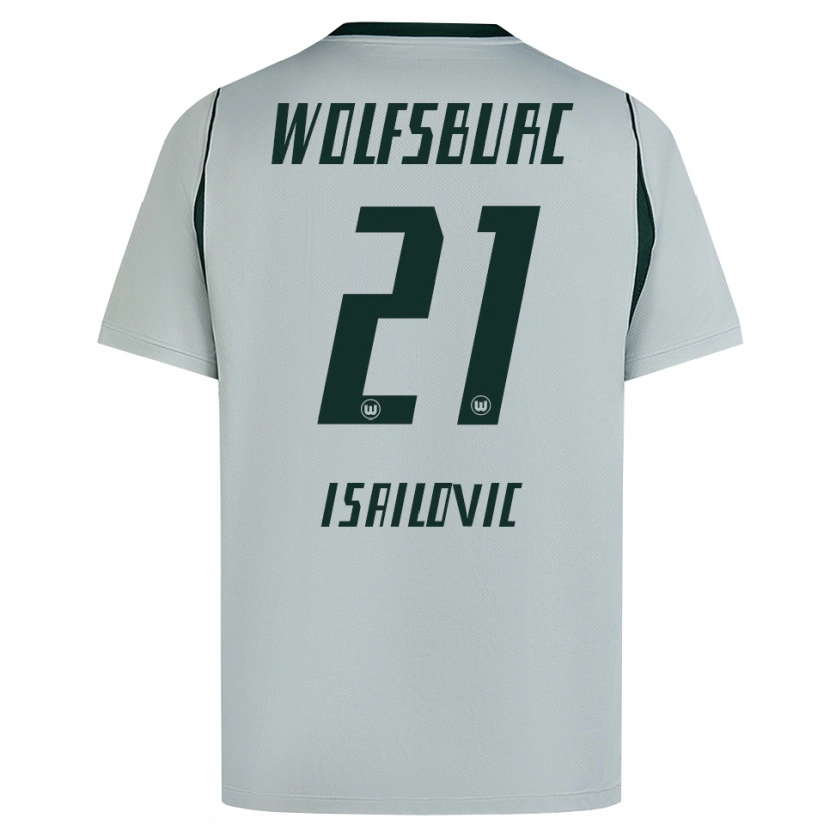 Danxen Kinder Nikola Isailovic #21 Grau Grün Auswärtstrikot Trikot 2026/27 T-Shirt Schweiz