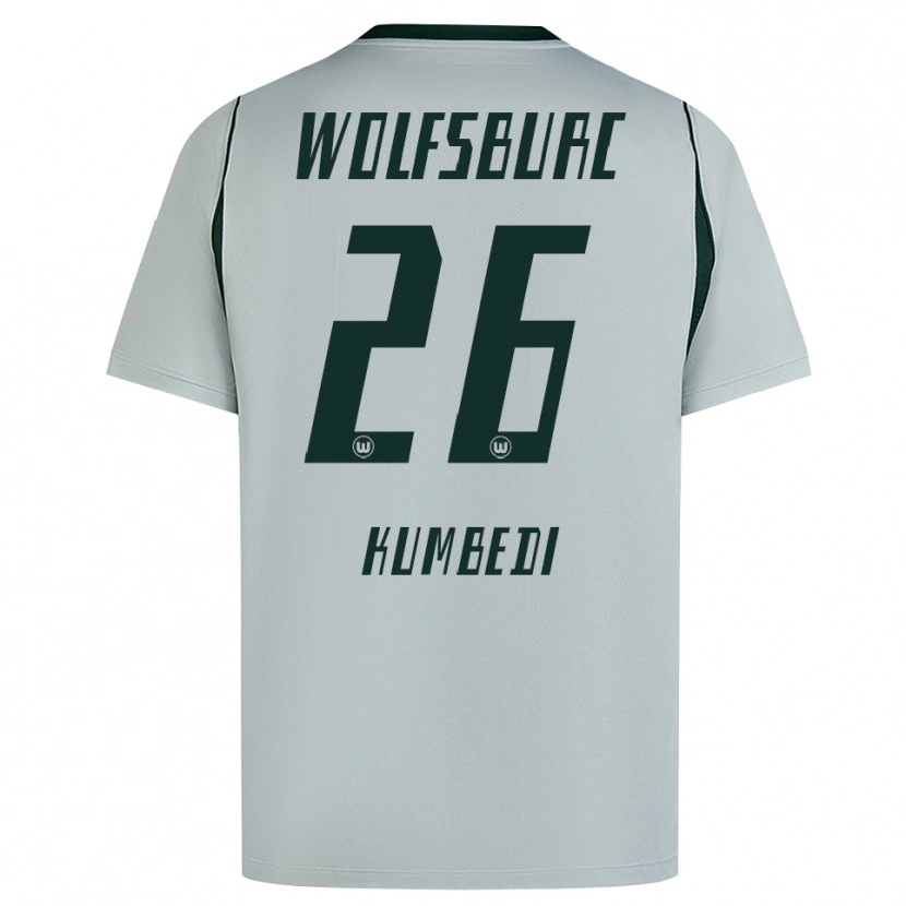 Danxen Kinder Saël Kumbedi #26 Grau Grün Auswärtstrikot Trikot 2026/27 T-Shirt Schweiz