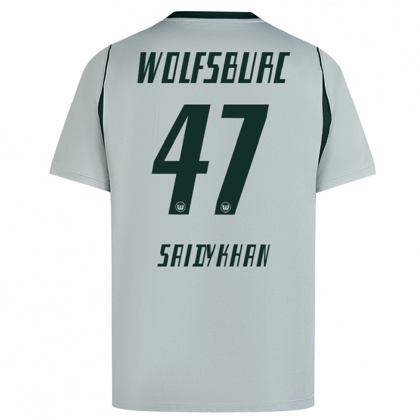 Danxen Kinder Ibrahim Saidykhan #47 Grau Grün Auswärtstrikot Trikot 2026/27 T-Shirt Schweiz