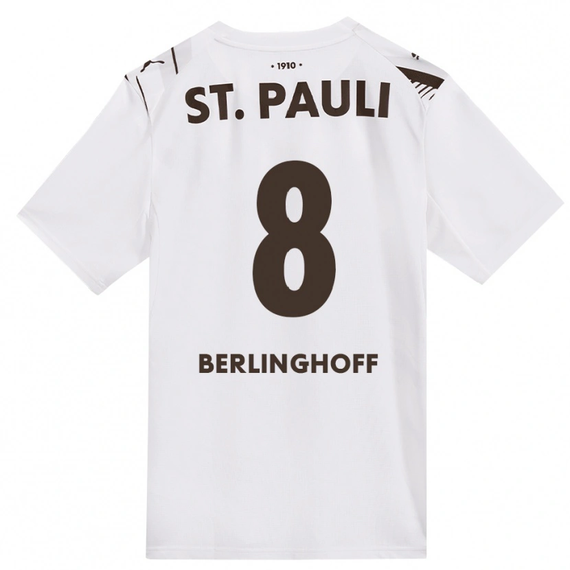 Danxen Kinder Marlene Berlinghoff #8 Kaffee Weiß Rot Auswärtstrikot Trikot 2026/27 T-Shirt Schweiz